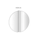 Round Wall Mirror with Central V-Cut that Separates the Panels - Spirit Viadurini