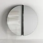Round Wall Mirror with Central V-Cut that Separates the Panels - Spirit Viadurini