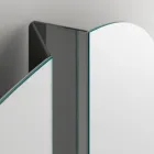 Round Wall Mirror with Central V-Cut that Separates the Panels - Spirit Viadurini