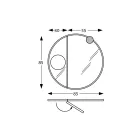 Round Wooden Mirror and Magnifying Mirror Made in Italy - Marie Viadurini