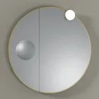 Round Wooden Mirror and Magnifying Mirror Made in Italy - Marie Viadurini