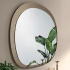 Shaped Mirror Made of Two Overlapping Glass Panels Made in Italy - Alida Viadurini