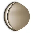 Abigaille Shaped Mirror with Semi-Frame in Fused Glass Made in Italy Viadurini