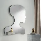 Shaped Mirror with a Woman's Face Made in Italy - Brunilde Viadurini