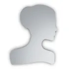 Shaped Mirror with a Woman's Face Made in Italy - Brunilde Viadurini
