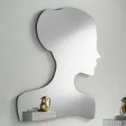 Shaped Mirror with a Woman's Face Made in Italy - Brunilde Viadurini