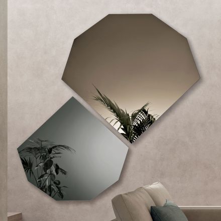Shaped Mirror Available in 2 Colors and 2 Sizes - Bonella Viadurini