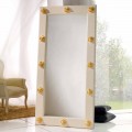 Vertical floor / wall mirror with Abel decorations, handmade