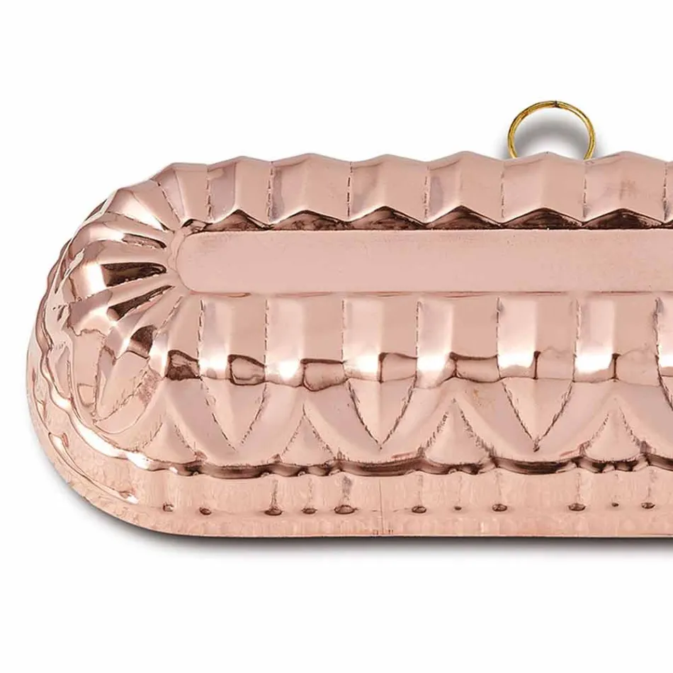 Oval Plumcake Mould in Hand Tinned Copper 30x11 - Gianclaudio Viadurini