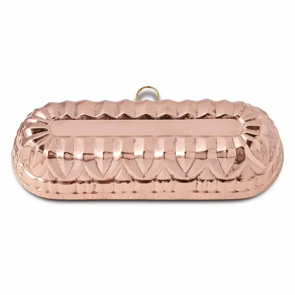 Oval Plumcake Mould in Hand Tinned Copper 30x11 - Gianclaudio Viadurini