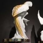 Handmade Ceramic Parrot-Shaped Figurine Made in Italy - Pagallo Viadurini