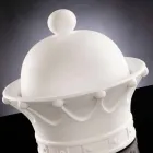 Decorative Figurine in White Ceramic Handmade Made in Italy - Queen Viadurini