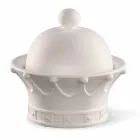 Decorative Figurine in White Ceramic Handmade Made in Italy - Queen Viadurini