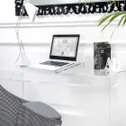 Laptop Stand in Transparent or Smoked Plexiglass Design 2 Pieces - Nerdino Viadurini