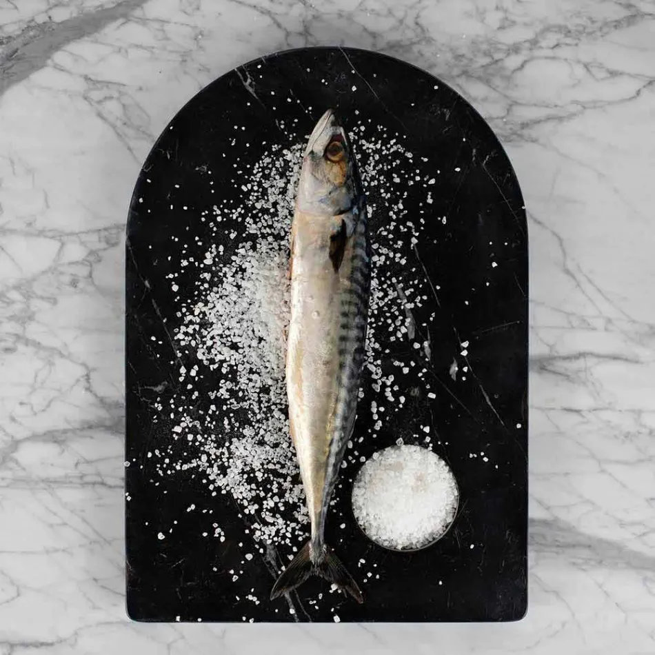 Cutting Board and Kitchen Accessories in Marble, Wood and Steel Luxury Design - Icaro Viadurini