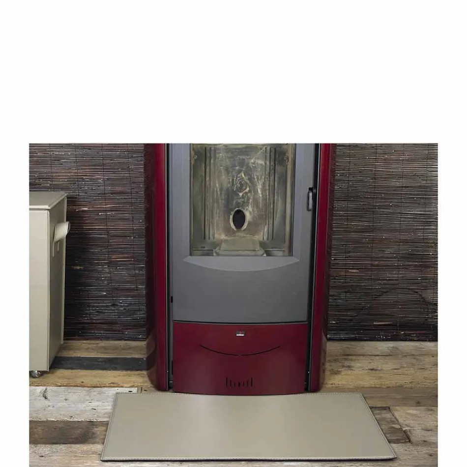 Leather mat for fireplace / stove Cleo Made in Italy Viadurini