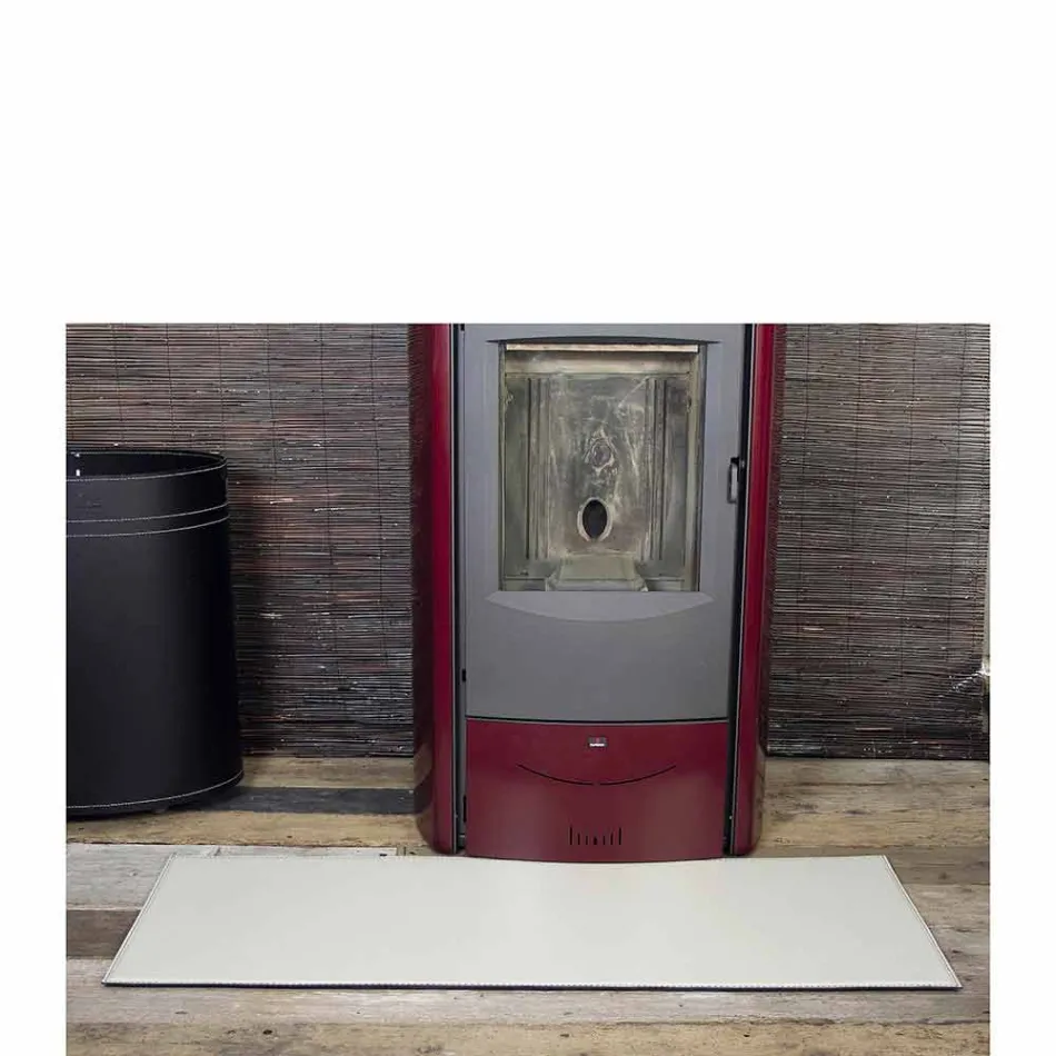 Rio Leather Fireplace / Stove Mat Made in Italy Viadurini