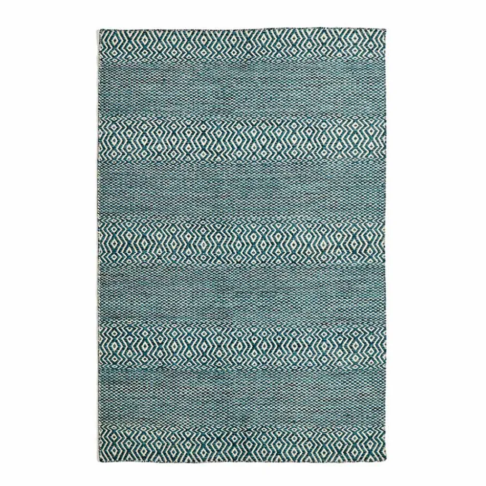 Modern Design Lounge Carpet in Handmade Wool and Cotton - Minera Viadurini