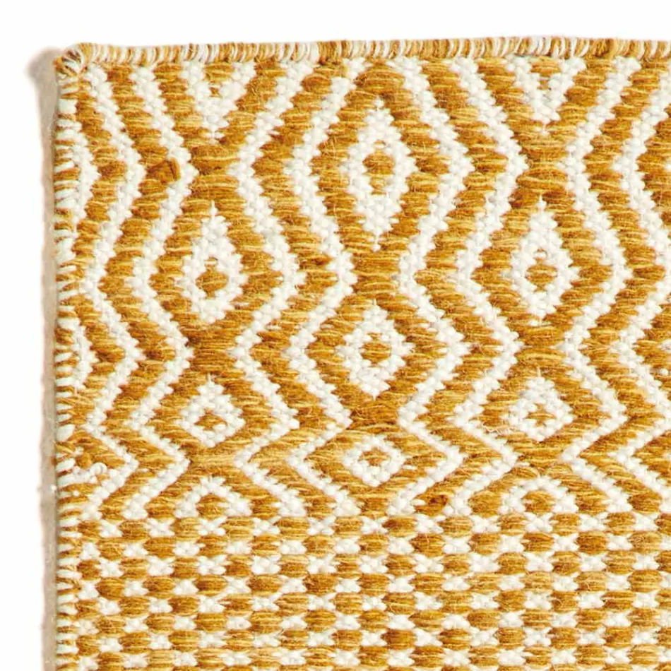 Modern Design Lounge Carpet in Handmade Wool and Cotton - Minera Viadurini