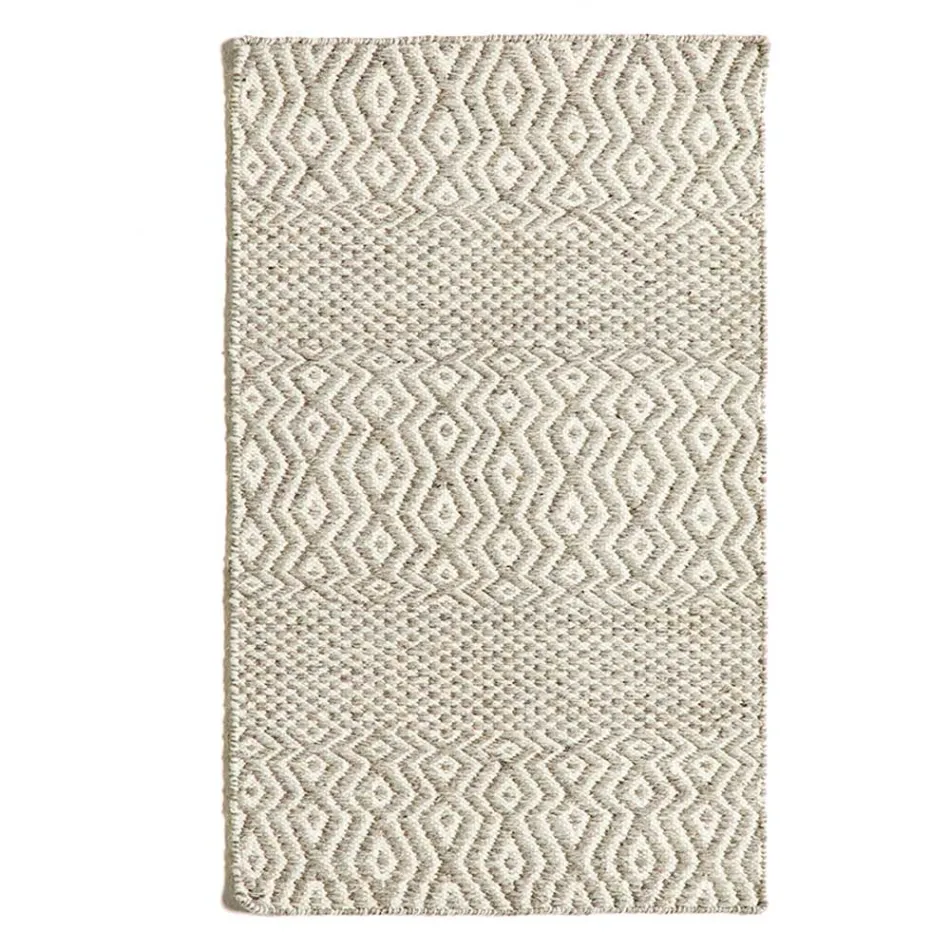 Modern Design Lounge Carpet in Handmade Wool and Cotton - Minera Viadurini