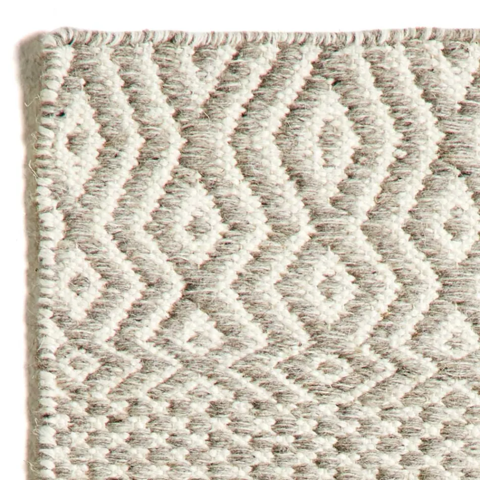 Modern Design Lounge Carpet in Handmade Wool and Cotton - Minera Viadurini