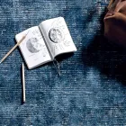 Lounge carpet in Cotton, Viscose and Wool Produced on a manual loom - Melita Viadurini