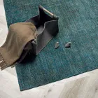 Lounge carpet produced on a manual loom in viscose, wool and cotton - Cristel Viadurini