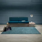 Lounge carpet produced on a manual loom in viscose, wool and cotton - Cristel Viadurini