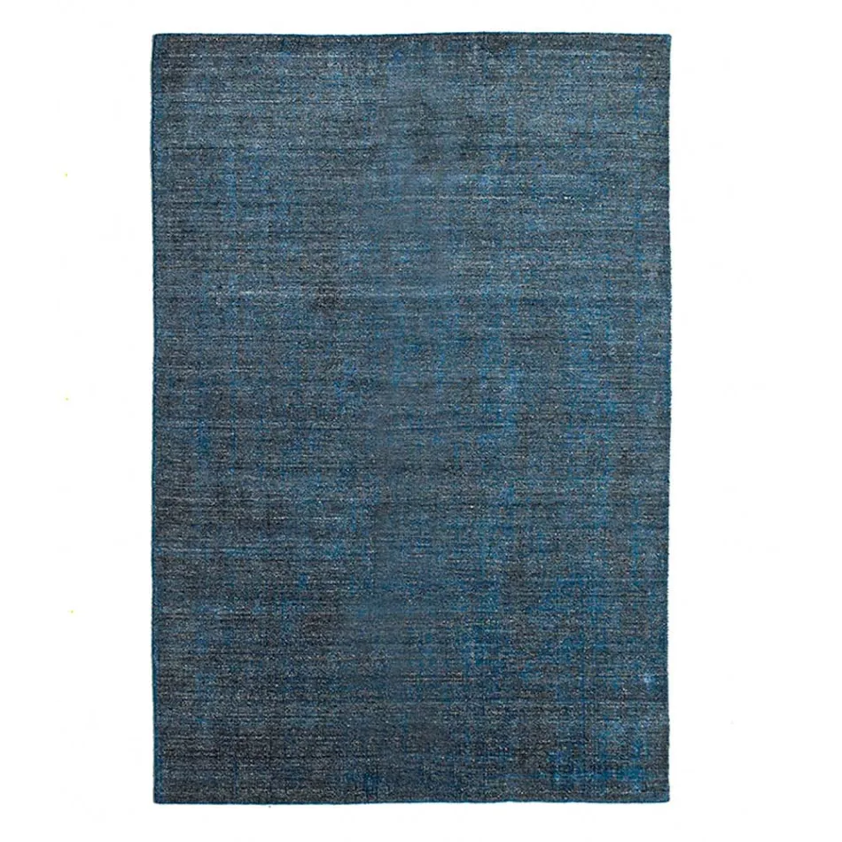 Lounge carpet produced on a manual loom in viscose, wool and cotton - Cristel Viadurini