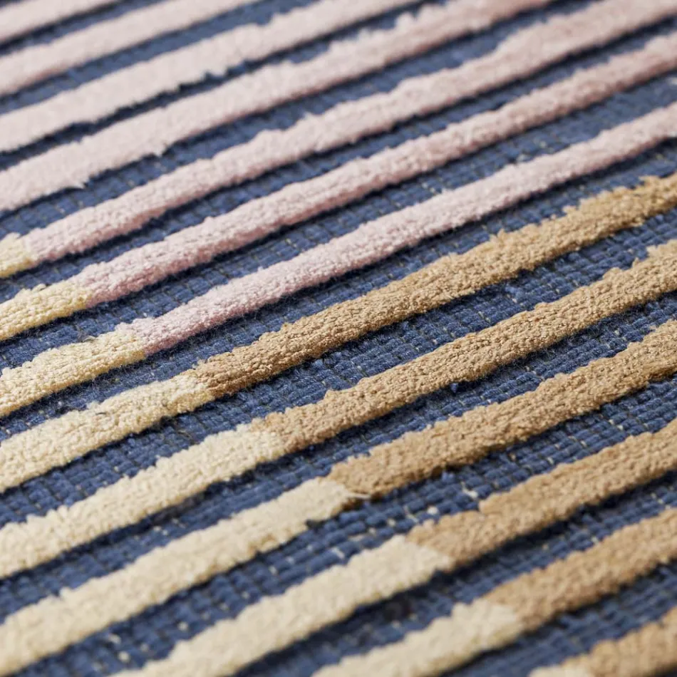 Handmade Modular Colored Viscose Rug Woven in India - Gilberto Viadurini