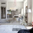 Handmade Modular Colored Viscose Rug Woven in India - Gilberto Viadurini