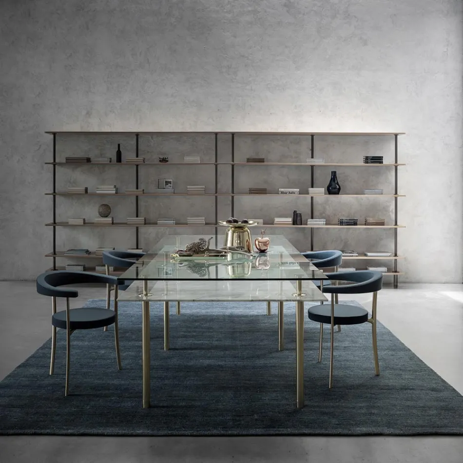 Handmade Rug Woven in India High Quality Wool and Bamboo Silk - Anella Viadurini