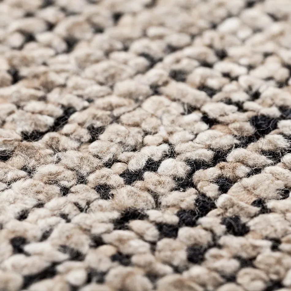 Handmade Rug Woven in India High Quality Wool and Bamboo Silk - Anella Viadurini