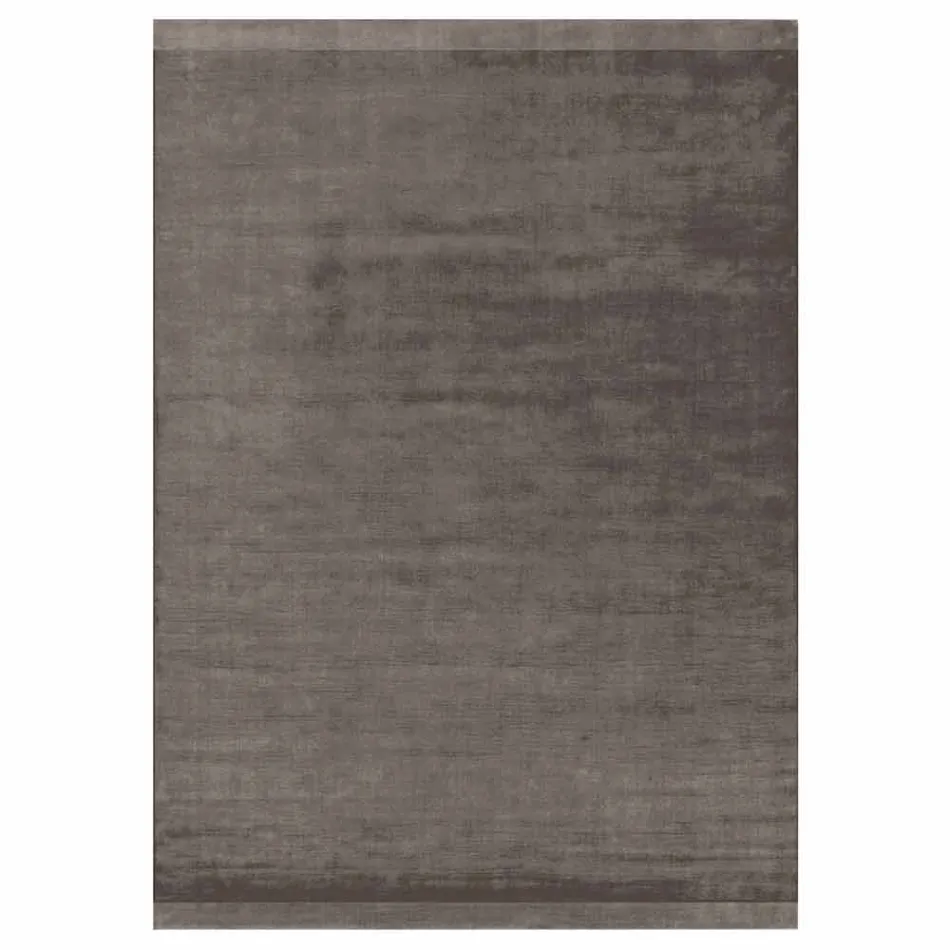 Large Colored Wool and Silk Rug with Modern Design Band - Blend Viadurini