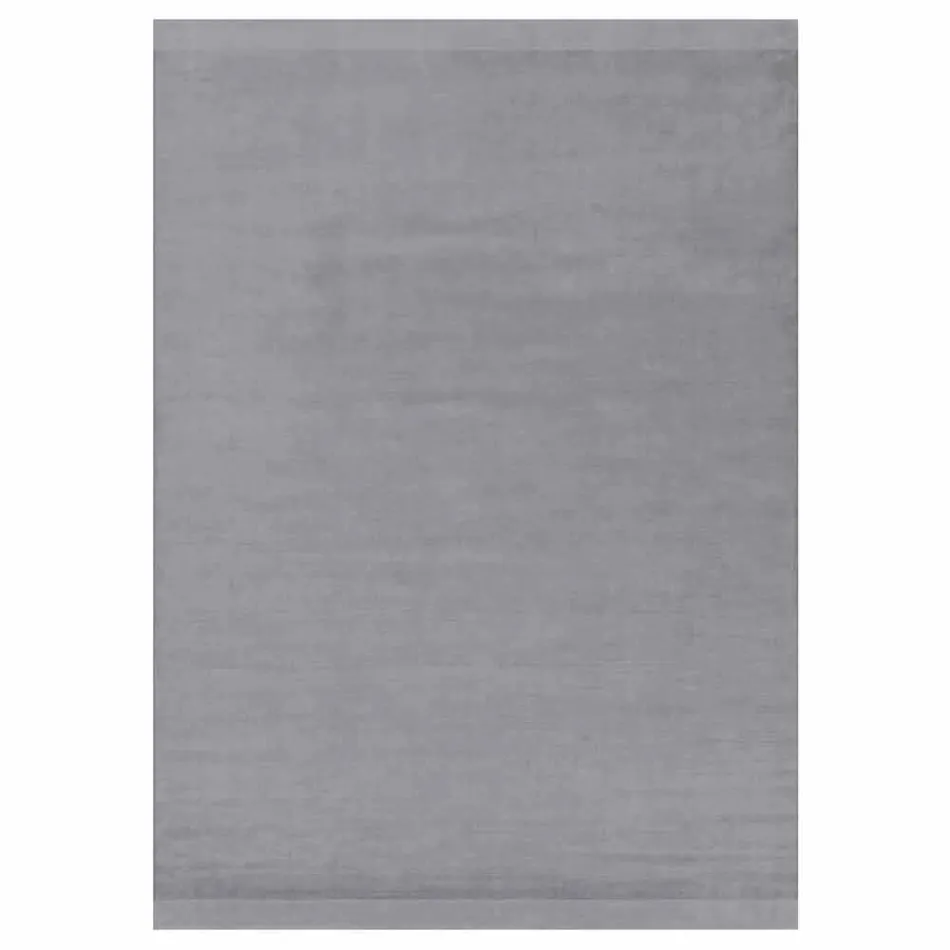 Large Colored Wool and Silk Rug with Modern Design Band - Blend Viadurini