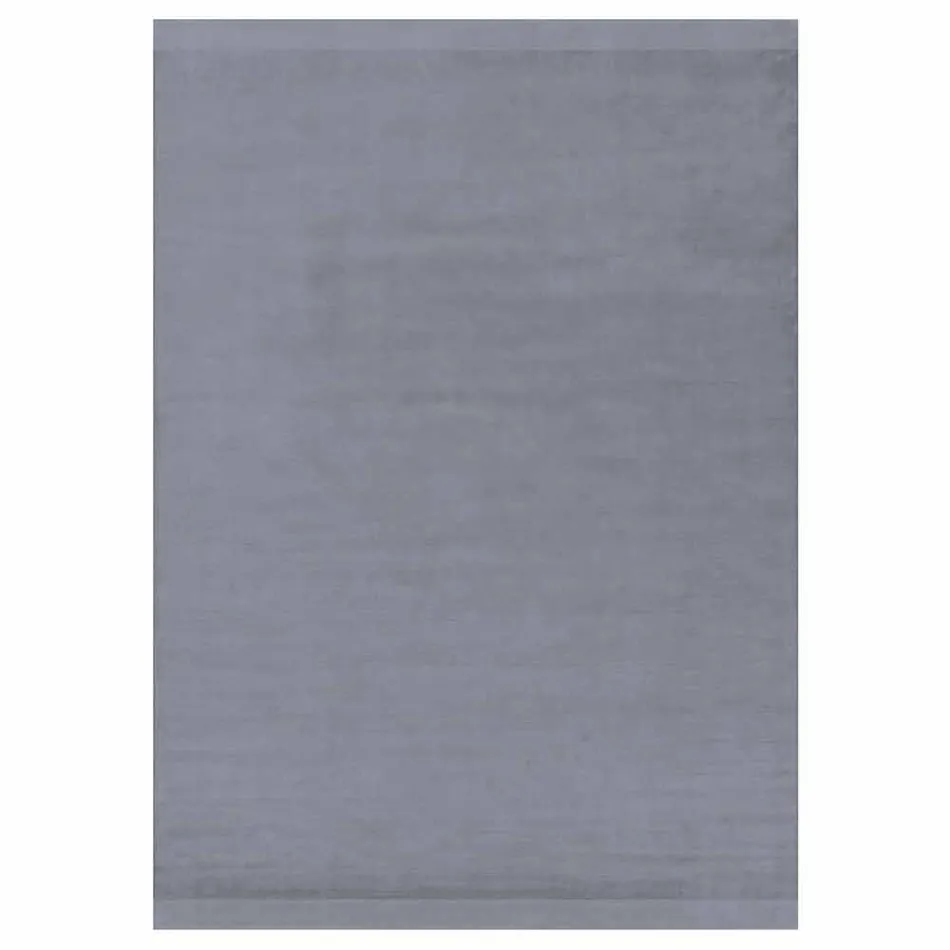 Large Colored Wool and Silk Rug with Modern Design Band - Blend Viadurini