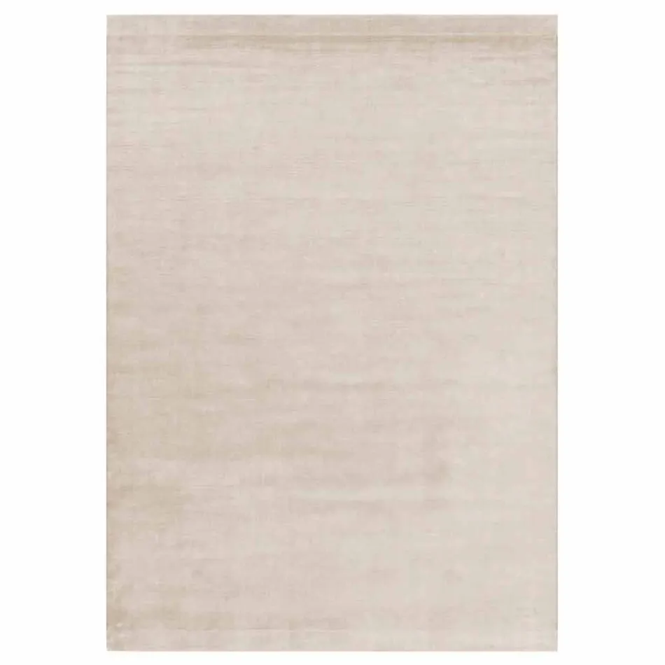 Large Colored Wool and Silk Rug with Modern Design Band - Blend Viadurini