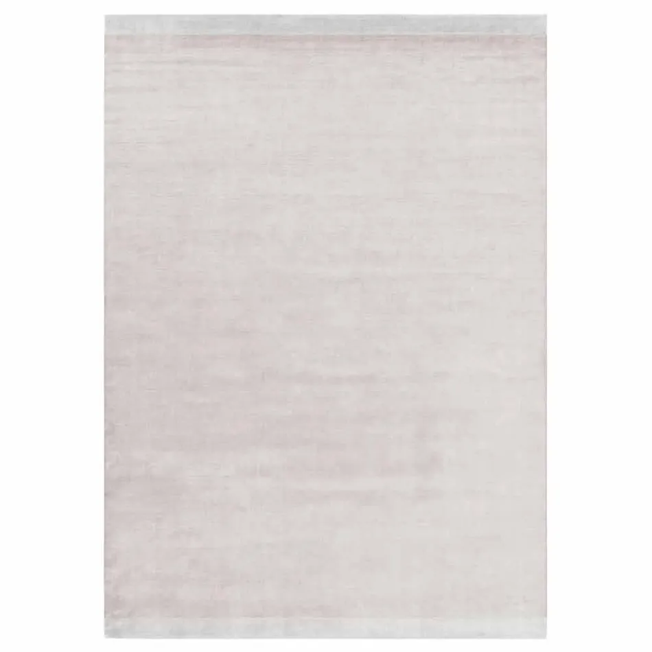 Large Colored Wool and Silk Rug with Modern Design Band - Blend Viadurini