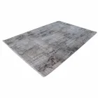 Grey Beige Anti-Slip Rug in Viscose and Acrylic with Design - President Viadurini