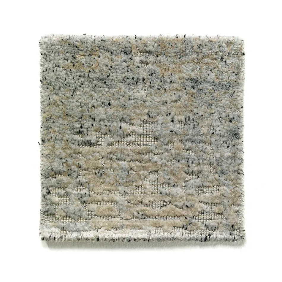 Modern Hand-Knotted Lounge Carpet in Bamboo Silk and Cotton - Buba Viadurini