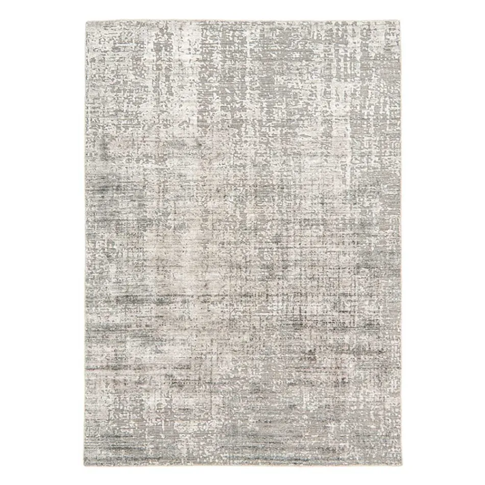 Modern Hand-Knotted Lounge Carpet in Bamboo Silk and Cotton - Buba Viadurini
