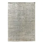 Modern Hand-Knotted Lounge Carpet in Bamboo Silk and Cotton - Buba Viadurini