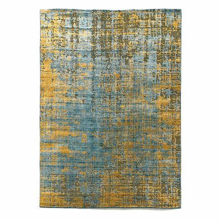Modern Hand-Knotted Lounge Carpet in Bamboo Silk and Cotton - Buba Viadurini