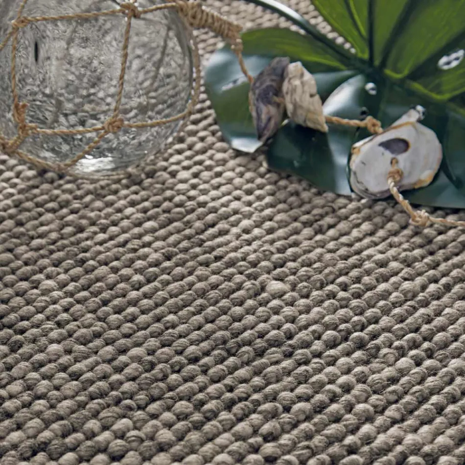 Modern lounge carpet in hand-woven polyester and cotton - Soledad Viadurini