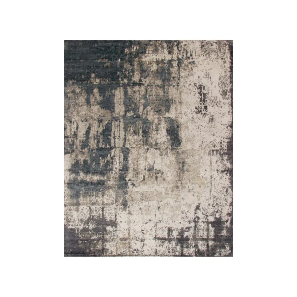 Modern Elegant Design Lounge Carpet in Bamboo Silk and Wool - Pasha Viadurini