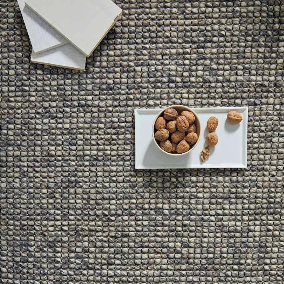 Modern Hand-Woven Wool and Cotton Carpet for the Lounge - Relict Viadurini