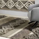 Rectangular Carpet in Wool, Cotton and Viscose for Modern Lounge - Zorro Viadurini