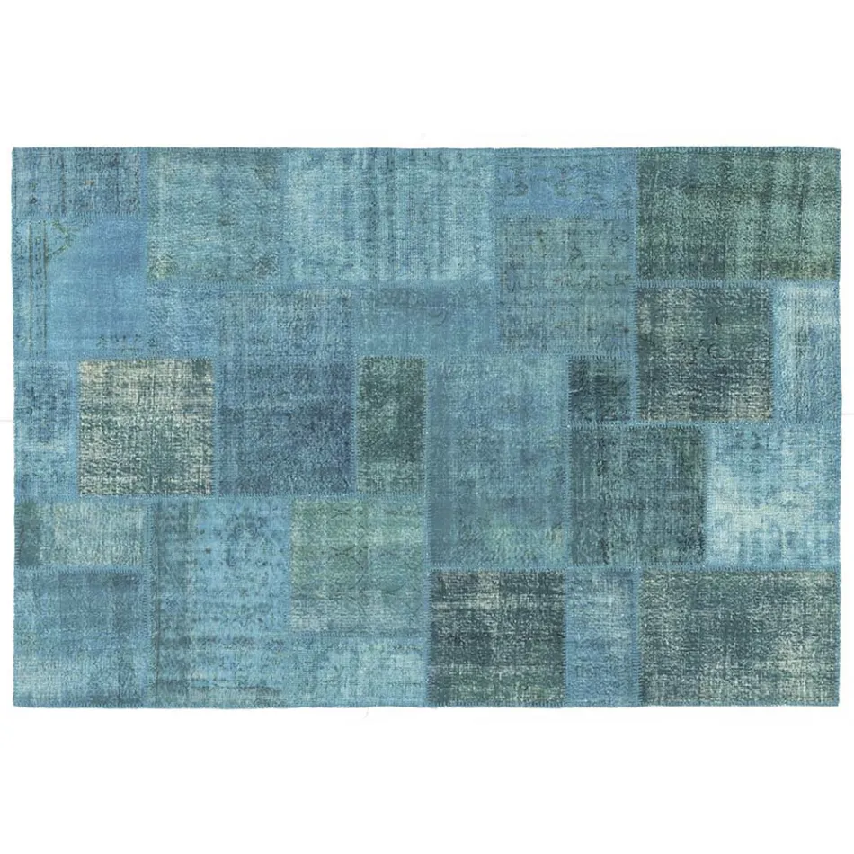 Artisan Patchwork Lounge Carpet Hand Knotted in Türkiye - Raimund Viadurini