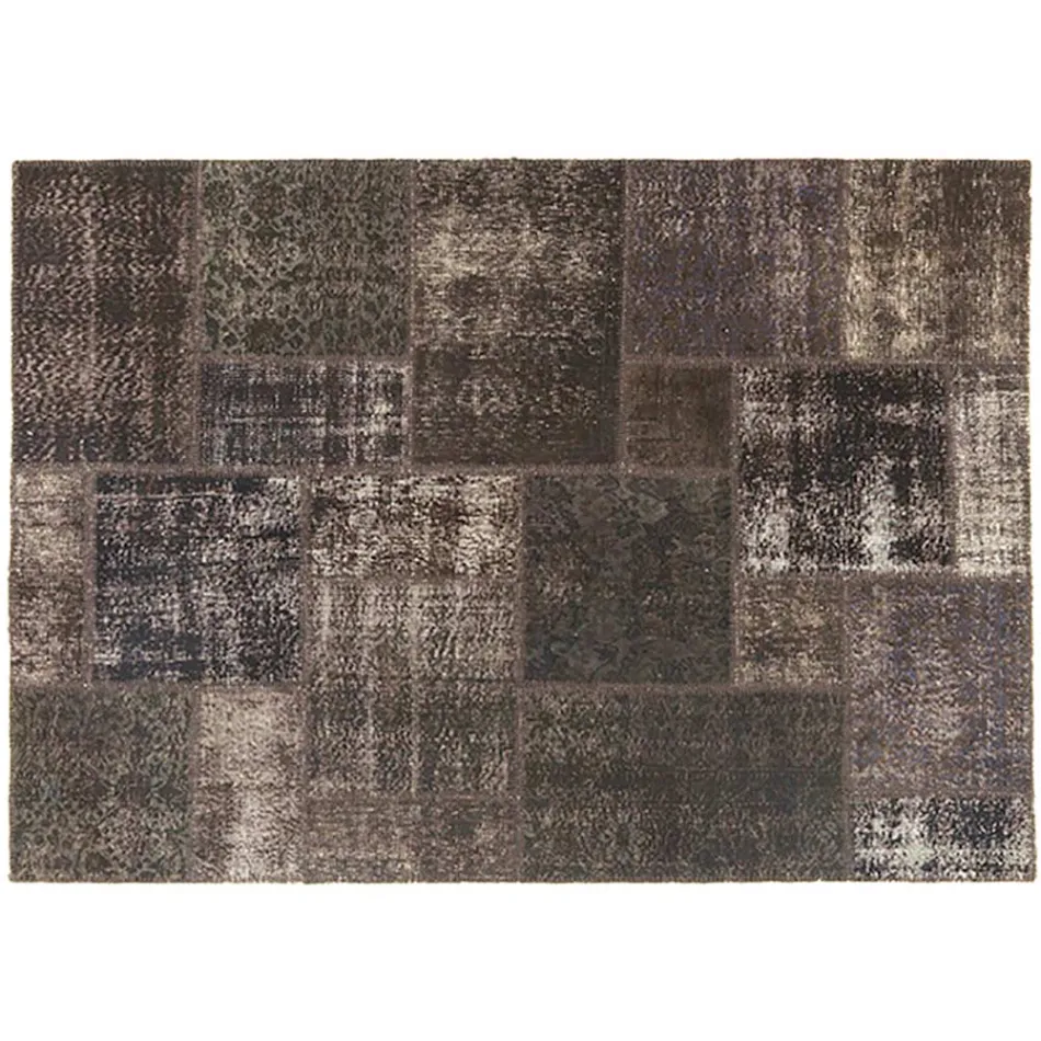Artisan Patchwork Lounge Carpet Hand Knotted in Türkiye - Raimund Viadurini