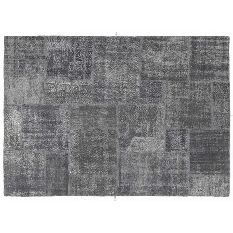 Artisan Patchwork Lounge Carpet Hand Knotted in Türkiye - Raimund Viadurini